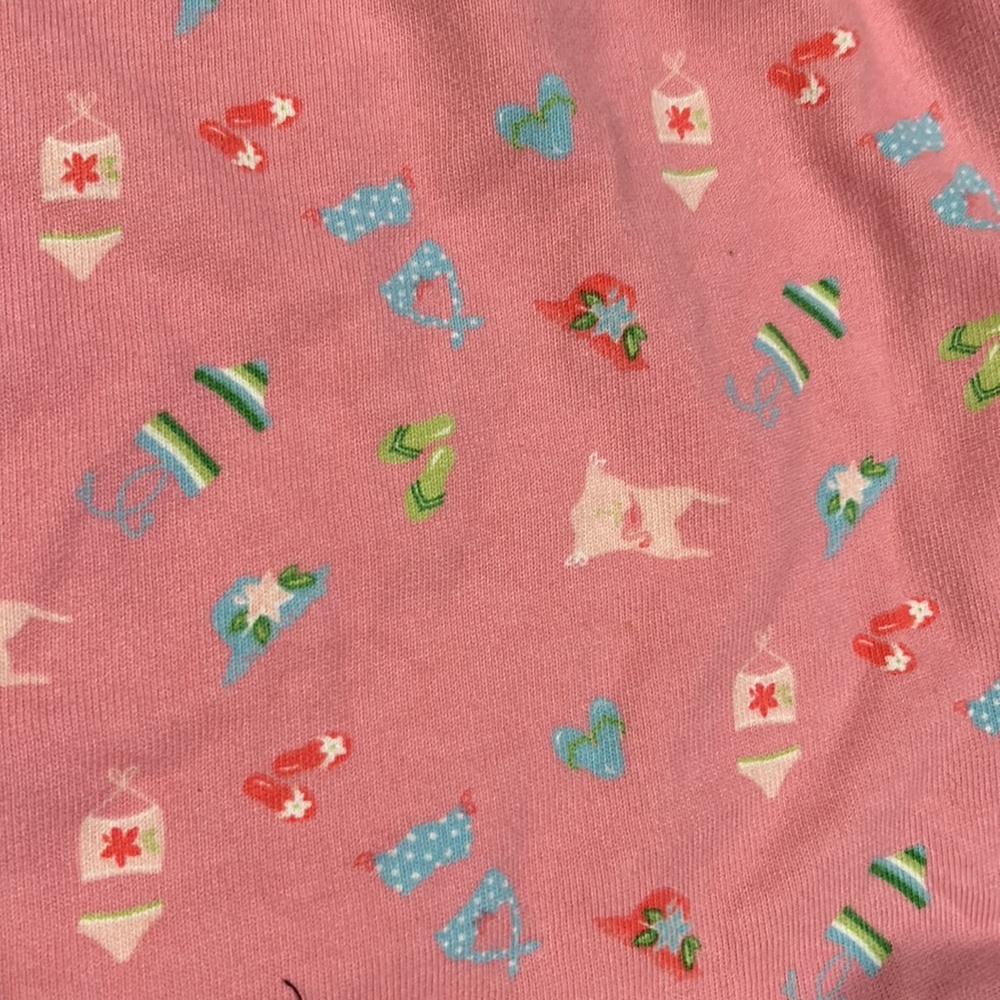 Gymboree Outlet Pool Party Pink 100% Cotton Knit Dress Size 7 - Picture 3 of 9